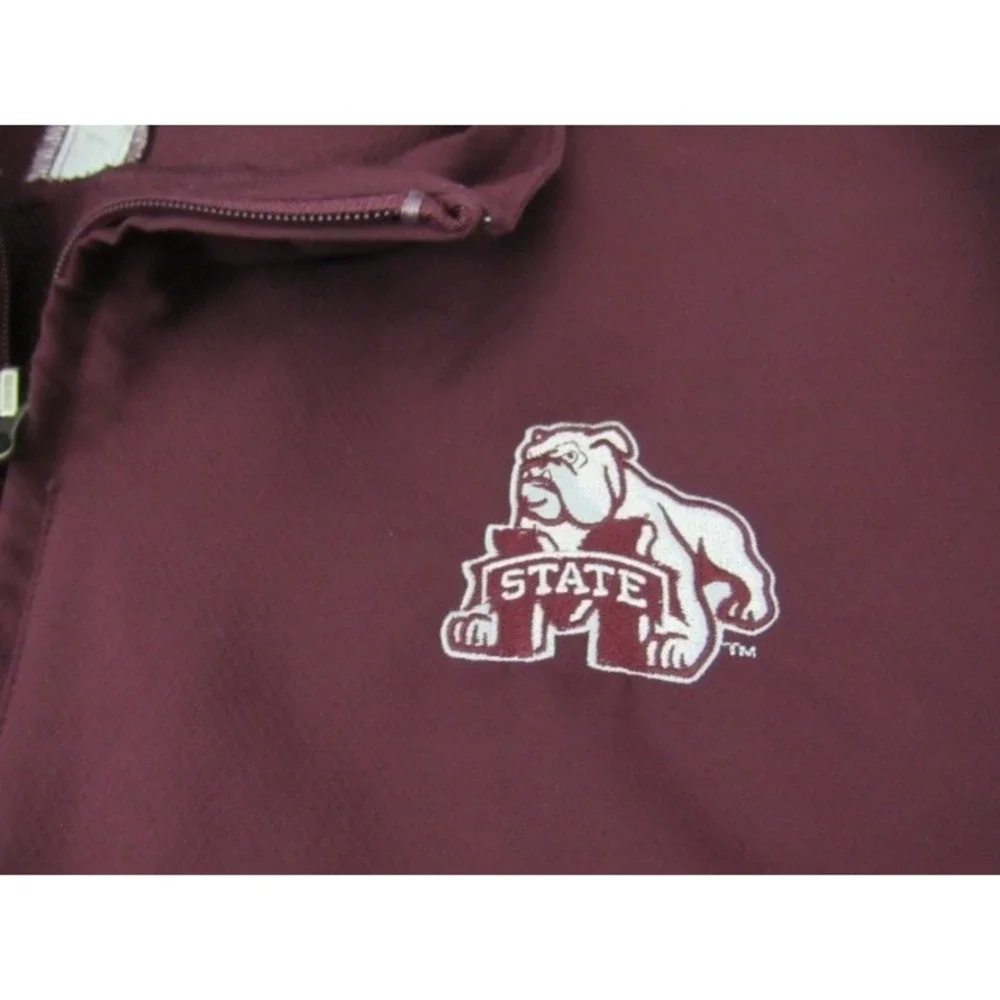 Mississippi St Bulldogs Under Armour Mens Full Zip‎ Red Sz XL Training Jacket